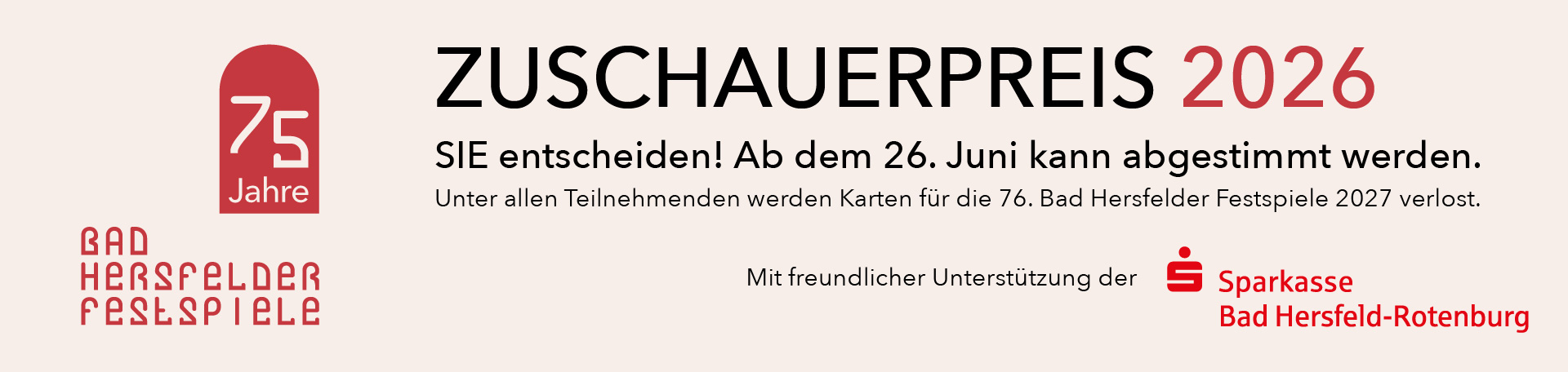 Zuschauerpreis 2026: Ab dem 26. Juni abstimmen